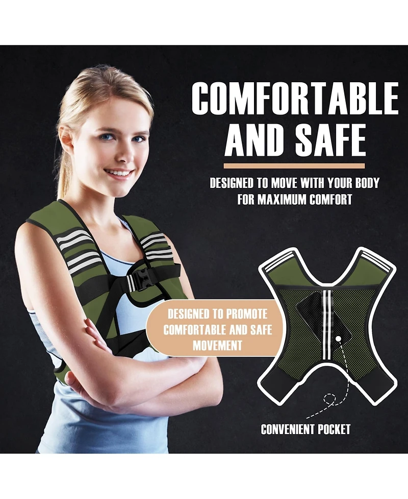 Aofar Weighted Vest Reflective Workout Running Walking