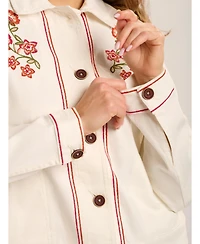 Brakeburn Women's Celestina Floral Embroidery Jacket