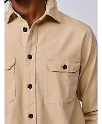 Aubin Men's Henderson Canvas Relaxed Fit Overshirt