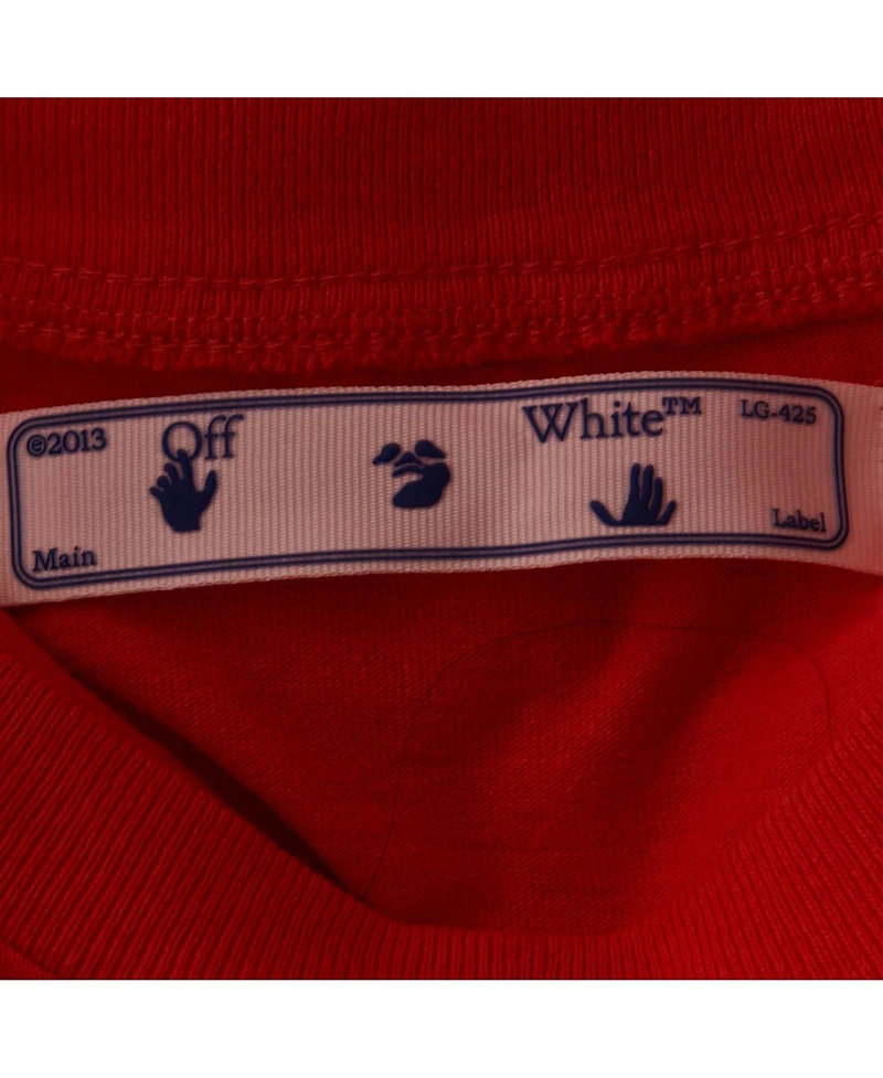 Pre-Owned Off-White Men's ange Logo Print Cotton Crew Neck T-Shirt