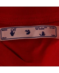 Pre-Owned Off-White Men's ange Logo Print Cotton Crew Neck T-Shirt