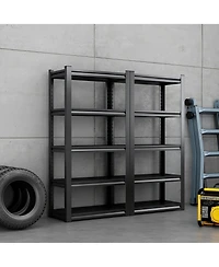 Boyel Living 72"H 5 Tier Metal Shelves for Storage Garage Shelves Adjustable Garage Shelf Industrial Shelving Unit Storage Utility Rack