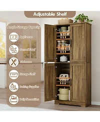 gaomon Freestanding 70" Tall Kitchen Pantry Cabinet, Storage Cabinet for Bathroom, Dining Room, Living Room