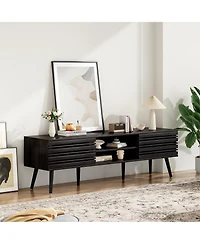 Clihome Mid Century Modern Storage Tv Stands for up to 70"