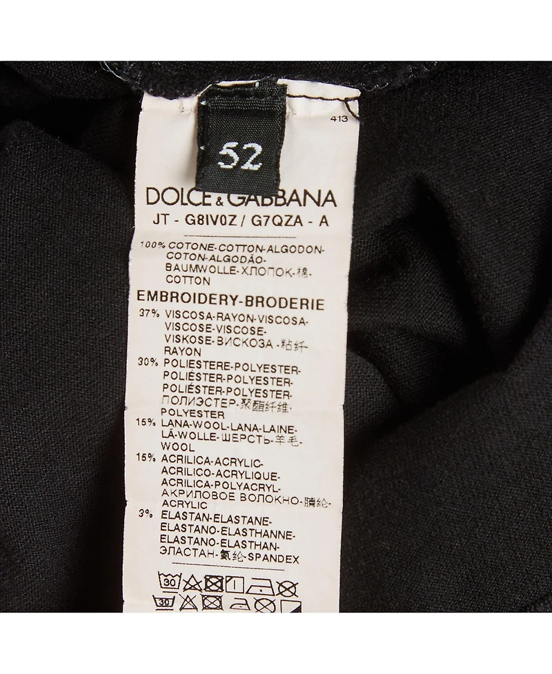 Pre-Owned Dolce & Gabbana Men's Applique Jersey T-Shirt