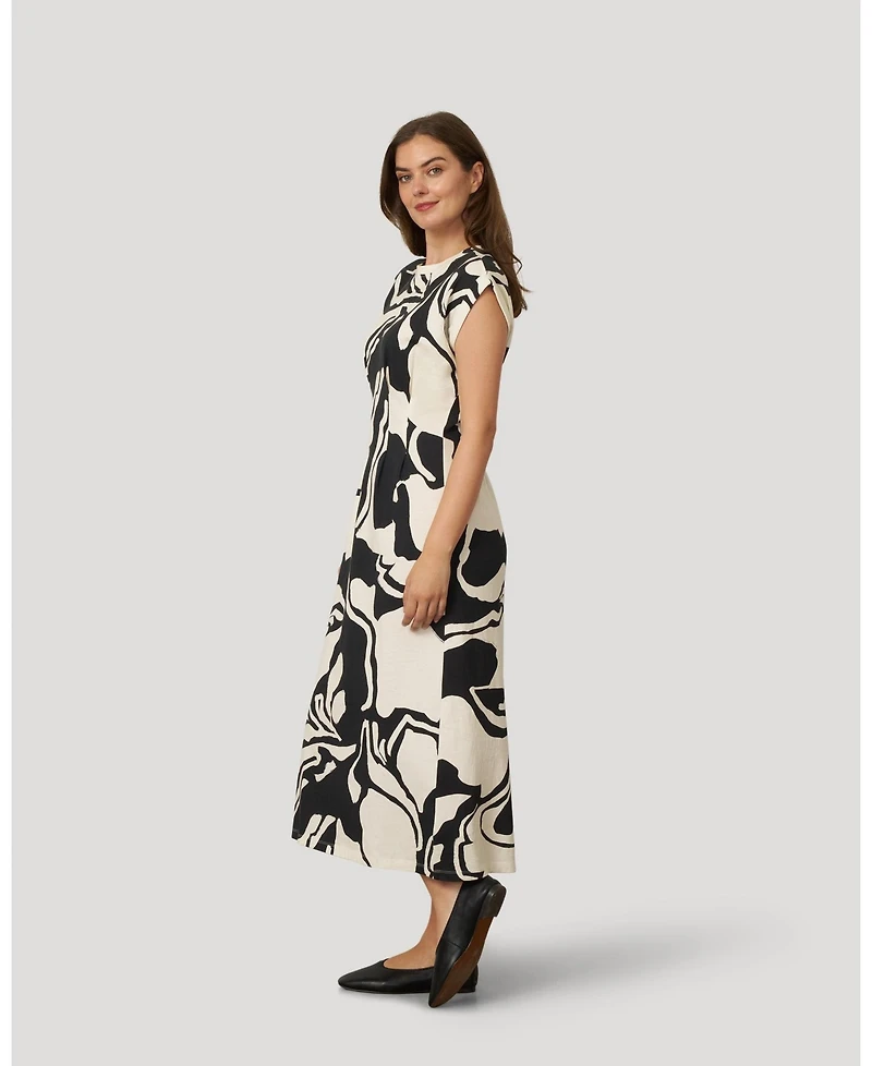 Cable & Gauge Women's Pleat Detail Maxi Dress