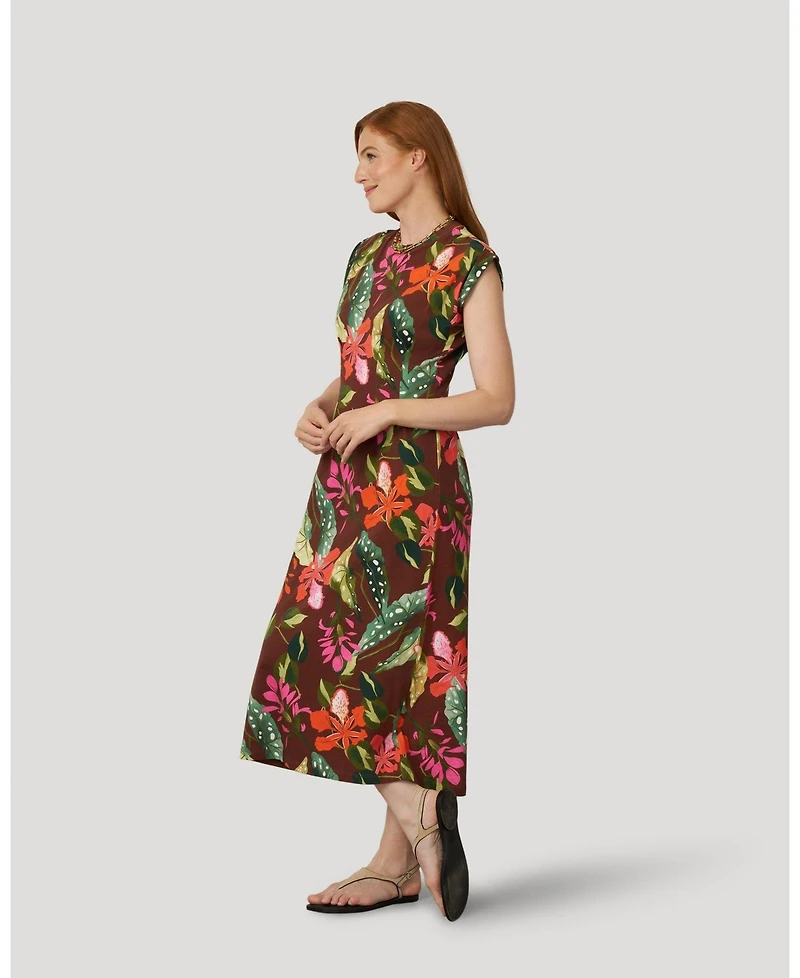 Cable & Gauge Women's Pleat Detail Maxi Dress
