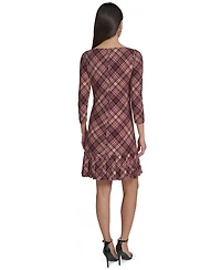 Tommy Hilfiger Women's Crewneck Pleated Hem Shift Dress