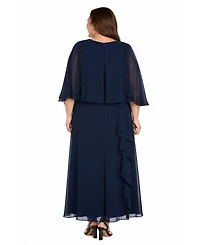R & M Richards Plus V-Neck Dress Jacket, 2-Piece Set