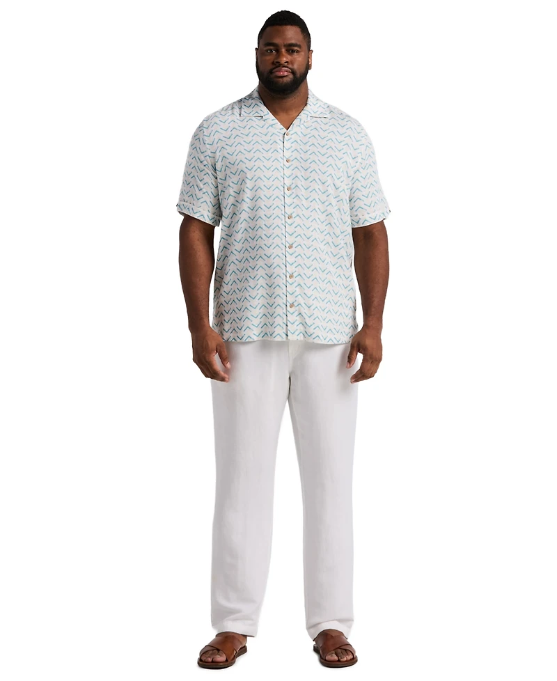 Cubavera Men's Big & Tall Geometric Print Camp Collar Shirt