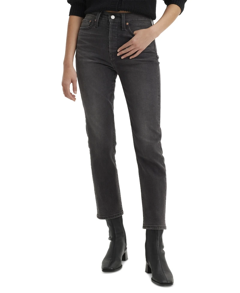 Levi's Women's Wedgie Straight-Leg High Rise Cropped Jeans
