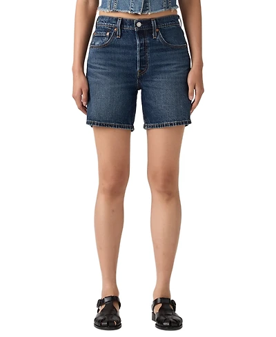 Levi's 501 Mid-Thigh High Rise Straight Fit Denim Shorts