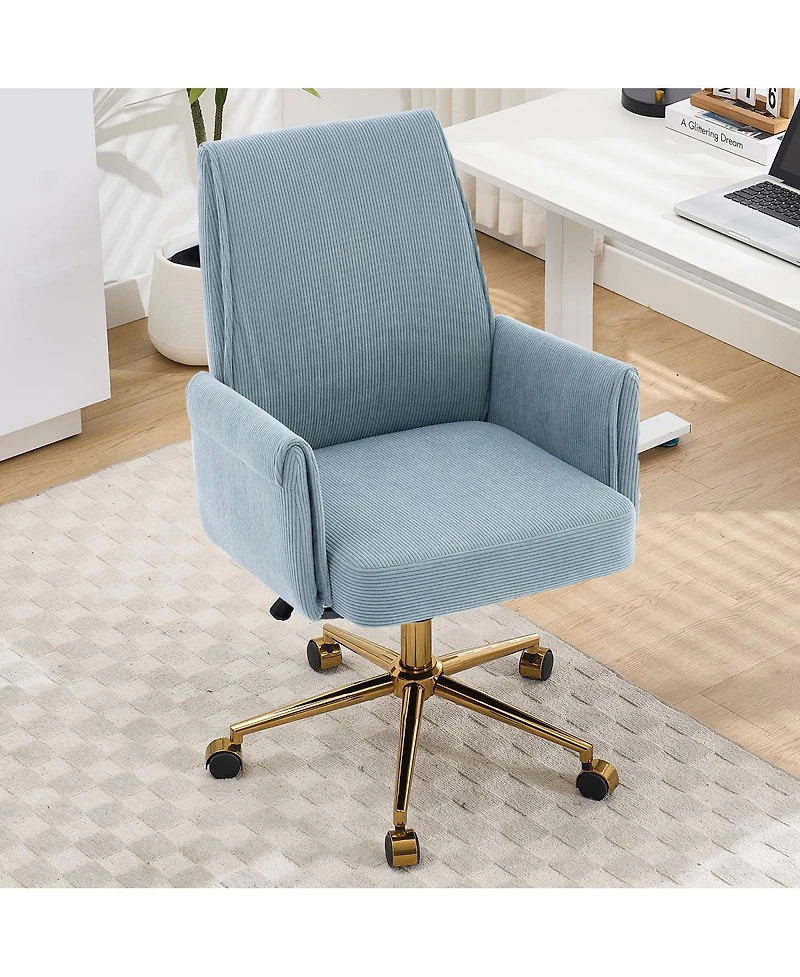 Streamdale Furniture Mid-Back Ergonomic Striped Fabric Office Chair