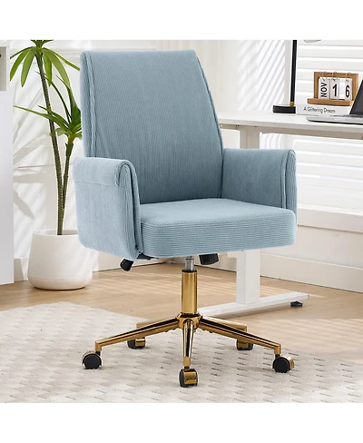 Streamdale Furniture Mid-Back Ergonomic Striped Fabric Office Chair