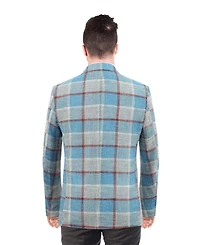 Elie Balleh Men's Slim Fit Plaid Sports Blazer