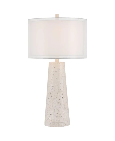 Possini Euro Design Travertine 31 1/2" Tall Large Modern End 3-Way Table Lamp Faux Marble Finish Single Living Room Bedroom