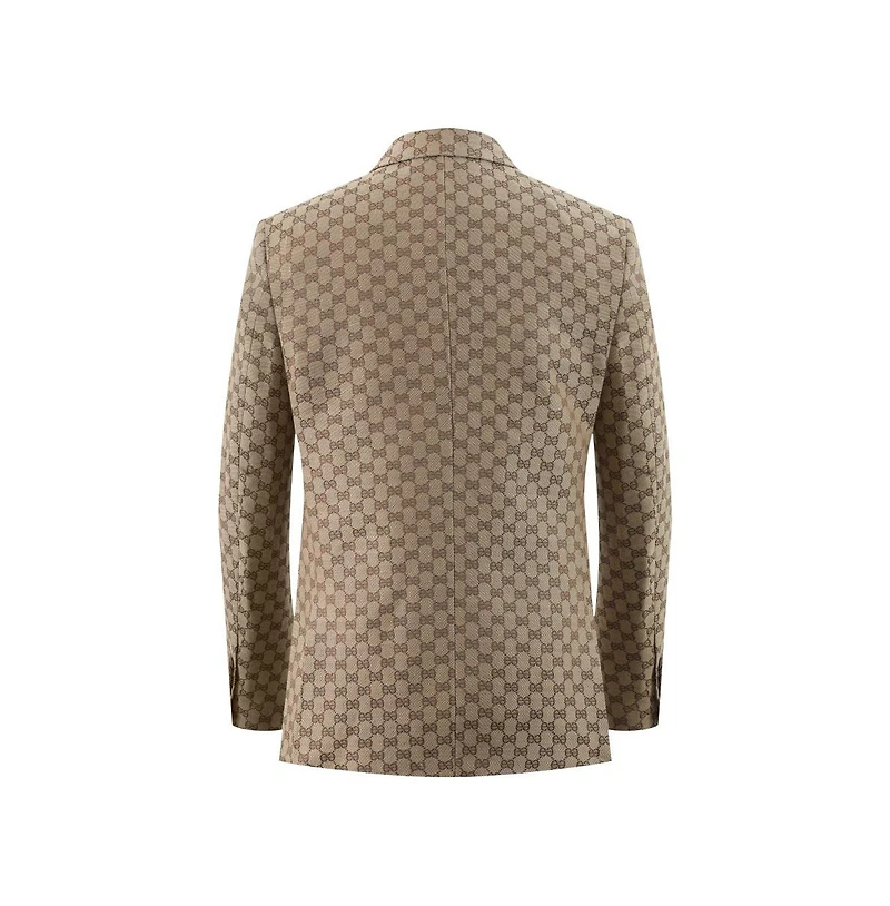 Elie Balleh Men's Slim Fit Logo Brocade Formal Blazer