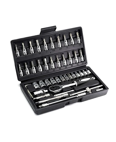 Xdovet Socket Set Metric Ratchet Wrench 4-14mm Cr-v S2 Bits Extension Bars Mechanic Tool Kit