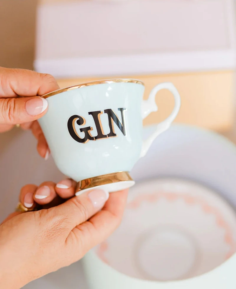 Yvonne Ellen Gin 2-Piece Teacup & Saucer Set