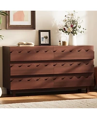 Clihome 60" W Modern 6-Drawer Storage Dresser Chest