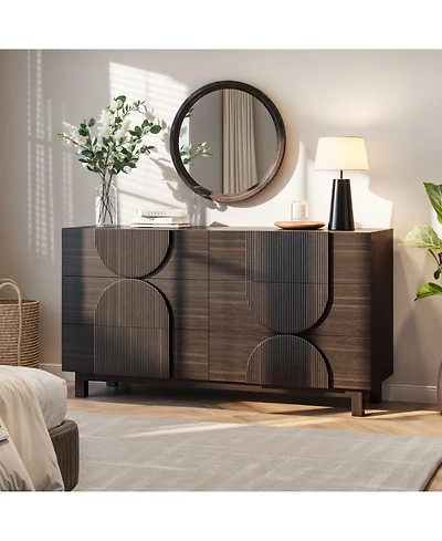 Clihome Modern 6-Drawer Storage Chest Dresser for Bedroom