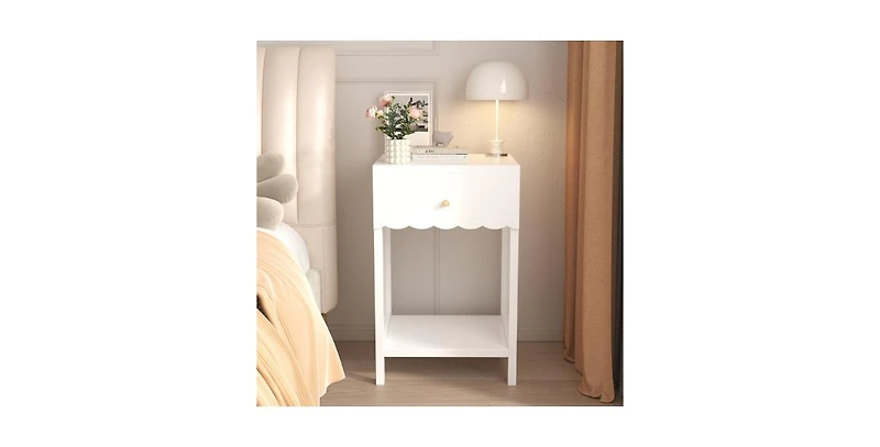 Lucky One 26.8"W Nightstand with Drawer and Shelf
