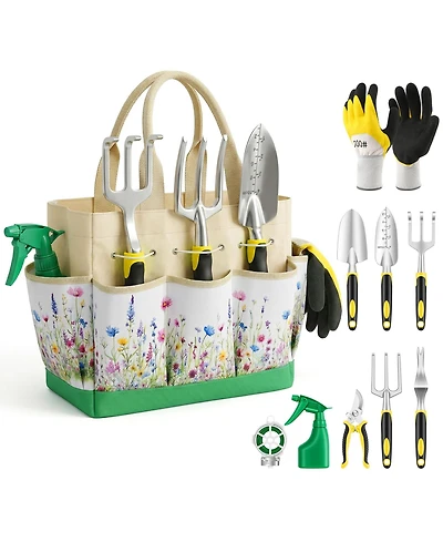 Xdovet Gardening Tools Set Heavy Duty Organizer Handbag Rust-proof Weeding Kit Gifts Women