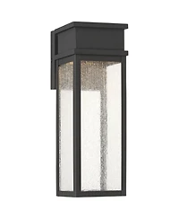 John Timberland Sintef 14 High Modern Outdoor Wall Light Fixture Mount Porch House Led Bulb Sand Finish Glass Shade