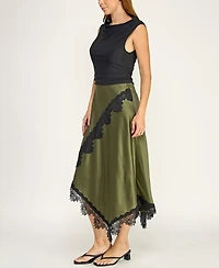 Row A Juniors' Cowl Neck Midi Dress