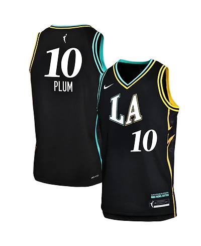 Nike Big Boys and Girls Kelsey Plum Black Los Angeles Sparks Victory Jersey - Rebel Edition