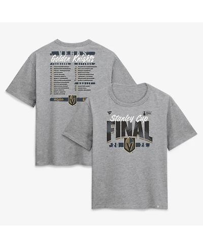 Fanatics Women's Heather Gray Vegas Golden Knights 2026 Stanley Cup Final Roster T-Shirt