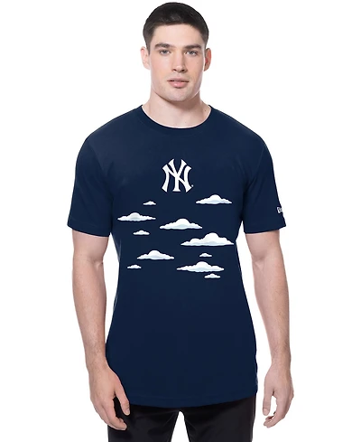 New Era Men's Navy New York Yankees Mlb x Simpsons 2026 Collab Clouds T-Shirt