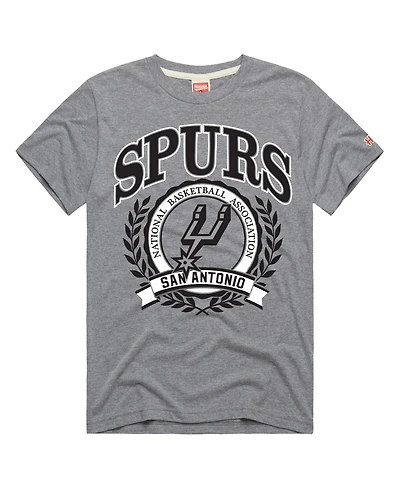 Homage Men's and Women's Gray San Antonio Spurs Crest Tri-Blend T-Shirt