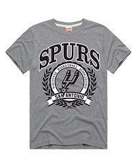 Homage Men's and Women's Gray San Antonio Spurs Crest Tri-Blend T-Shirt