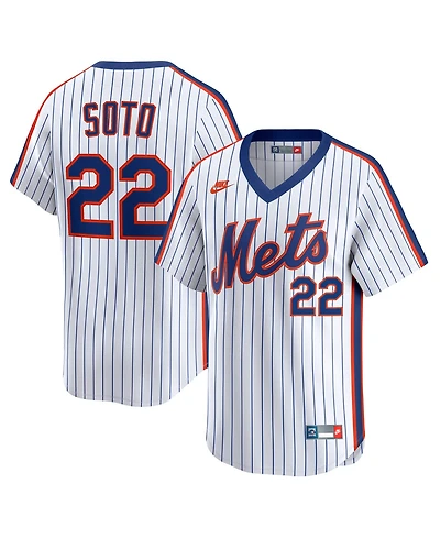 Nike Men's Juan Soto White New York Mets Cooperstown Collection Limited 40th Anniversary Jersey