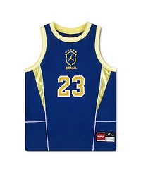 Jordan Big Boys and Girls Royal Brazil National Team Mesh Basketball Fashion Jersey