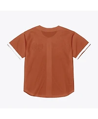 Mitchell & Ness Men's Texas Orange Longhorns Mesh Button-Up Batting Practice Baseball Jersey