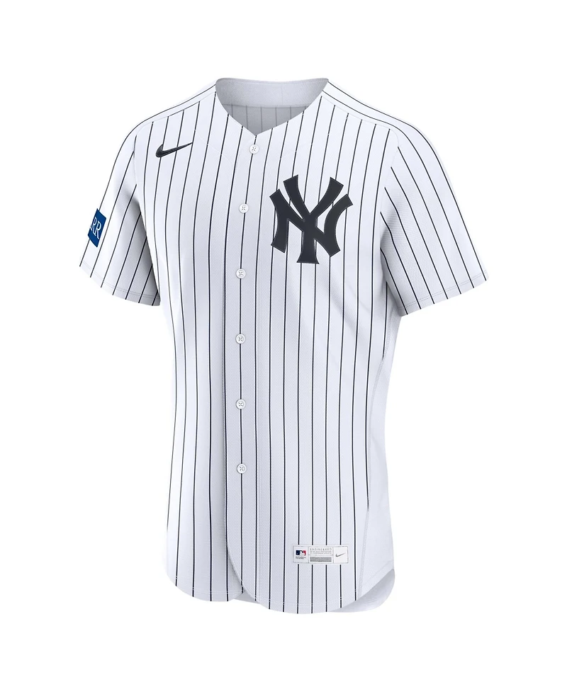Nike Men's Aaron Judge White New York Yankees Home Authentic Sponsor Patch Jersey