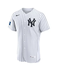 Nike Men's Aaron Judge White New York Yankees Home Authentic Sponsor Patch Jersey