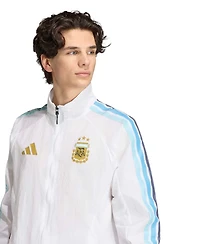 Adidas Men's White Argentina National Team 2026 Home Full-Zip Game Day Anthem Jacket