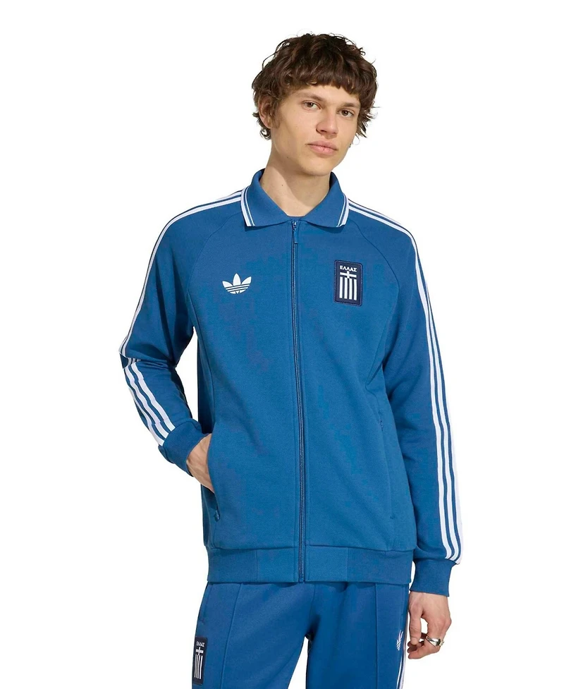 Adidas Men's Blue Greece National Team 2026 Full-Zip Anthem Jacket