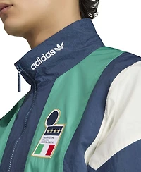 Adidas Men's Blue Italy National Team Eqt Full-Zip TrackSweatshirt