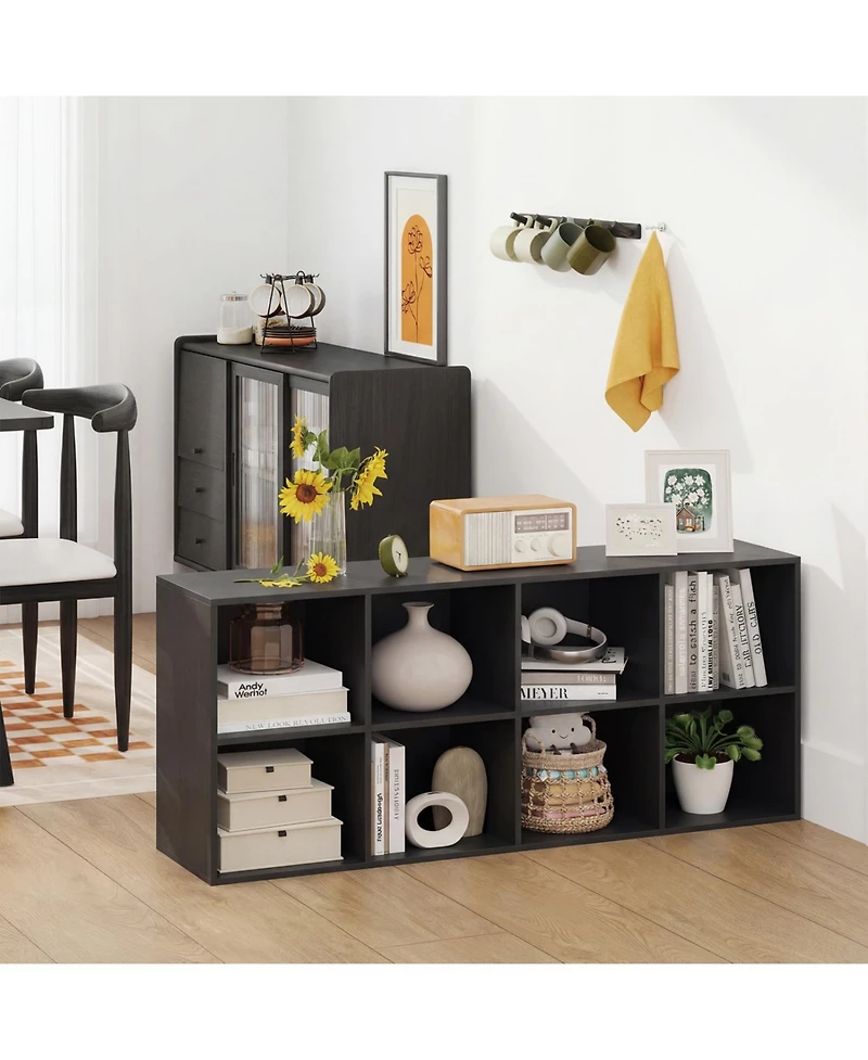 Slickblue Modern 8 Cube Storage Organizer Bookshelf for Home Office