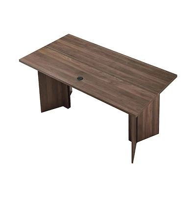 Sugift Wood Executive Desk Heavy Duty Rectangle Office Table 250 Lbs