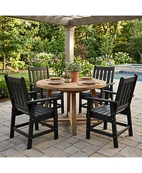 Sugift Set of 4 Patio Dining Chairs with Wide Armrests