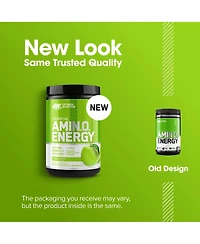 Optimum Nutrition Amino Energy, Pre Workout with Tea, Bcaa, Amino Acids, Keto Friendly, Coffee Extract, Apple, 30 Servings
