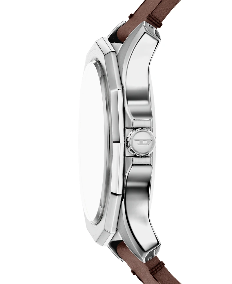 Diesel Men's Stinger Quartz Brown Leather Watch 44mm