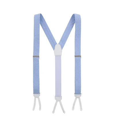 Trafalgar Men's Churchill Chambray Polka Dot Linen Blend Formal End Suspenders