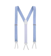 Trafalgar Men's Churchill Chambray Polka Dot Linen Blend Formal End Suspenders