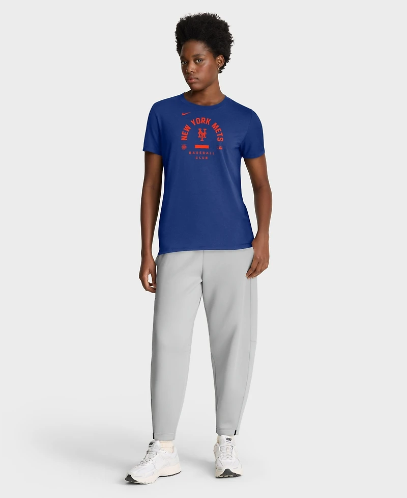 Nike Women's Royal New York Mets Authentic Collection Early Work Tri-Blend Dri-fit T-Shirt
